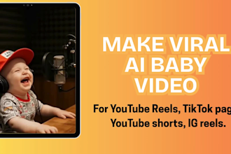 create ai baby podcast, talking baby podcast, baby talking podcast video