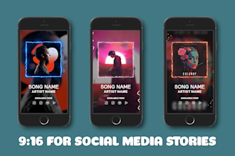 create music promo video for instagram, youtube and facebook