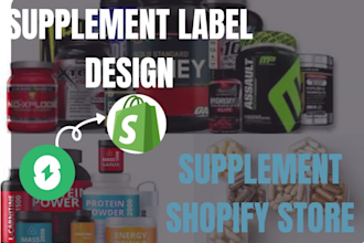do supplement label design supliful label design shopify store product upload