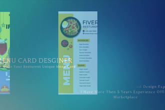 design unique food menu for your resturent