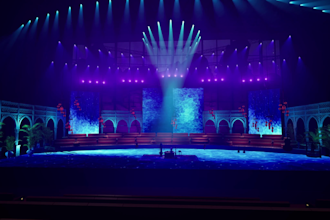 make a stage and lighting design, 3d visualization in unreal engine
