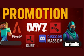 game server dayz server fivem server discord server promotion discord mass dm