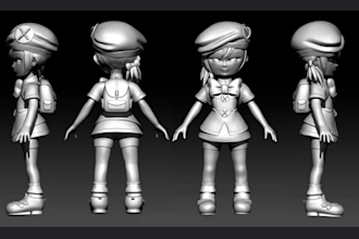 design vrchat avatar, vrc model, 3d design, 3d assets in blender and unity
