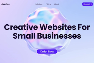 create a website for small businesses and professionals