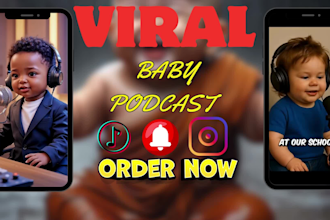 create viral ai baby podcast ai baby talking video  your look alike ai baby