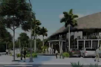 visualize modern street club, revit real estate,3d resort pool,3d city animation
