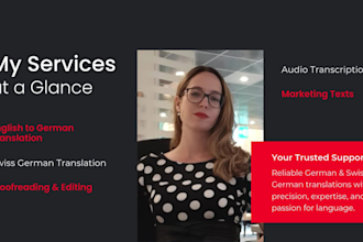 translate english to german or swiss german with precision