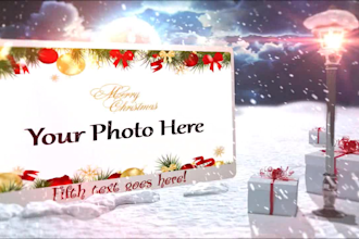 make happy christmas greeting video for you