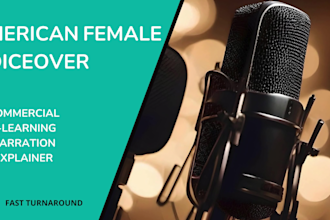 record a professional american voiceover in 24hrs