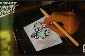 create a unique retro cartoon t shirt design