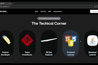 create a 3d animated portfolio web to showcase your brand