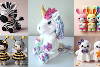 write amigurumi crochet pattern with step by step picture, tutorial video, etsy