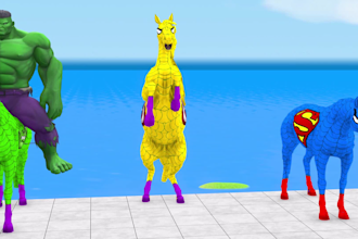 create 3d animal crossing fountain animation