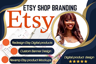 revamp etsy digital products, redesign etsy mockup, etsy digital product design