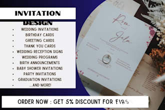 design wedding invitation, birthday card, greeting card and party invitation