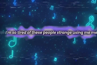 create an amazing animated lyric music video for your song