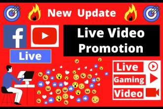 live streaming, video promotion, gaming, music,  organically