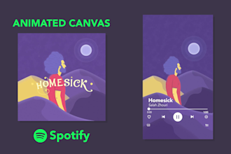 create a spotify canvas video , lyrics video , album cover