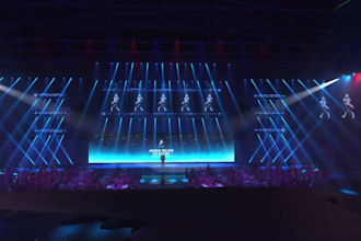 do realistic 3d stage lighting and stage design for event, show or night club