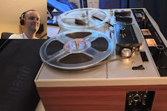 process your sound through an akai 4000 reel to reel player