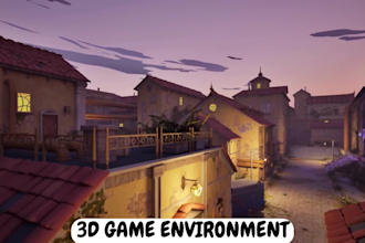 3d game environment design low poly level design unity3d game map design props