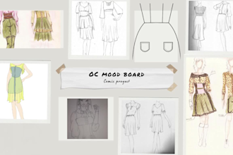 design outfits for comics, videogames, cosplay characters