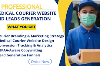 market your medical courier medical courier website, lead generation paid ads