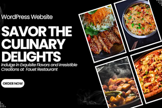 create restaurant booking and food delivery website