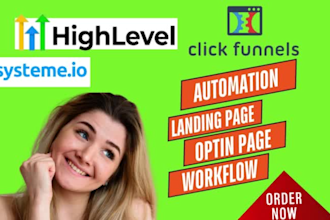 build your sales funnel with clickfunnels, systeme io, gohighlevel, clixlo