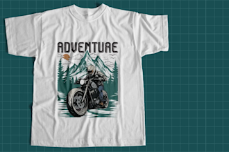 create a graphics vintage retro adventure tshirt design