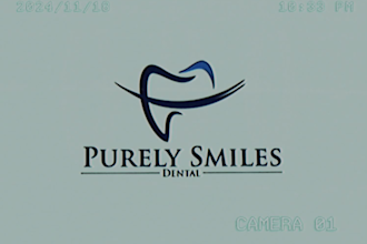 create modern super dentist logo with text with any file