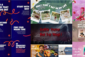 design high converting thumbnails, carousels, and product posts