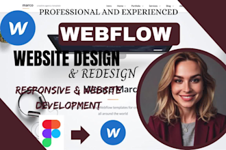 develop and update webflow website, design or redesign, website figma to webflow