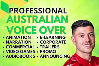 professionally record an australian male voice over