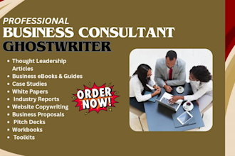 ghostwrite create business book,case studies,white paper,industry report,legal