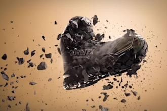 do 3d water simulation particles simulation 3d shoe animation 3d cgi animation