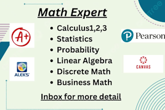 be your tutor math mathematics statistics calculus algebra assignment expert