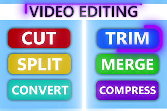 cut, merge, split, convert, compress, crop and edit video