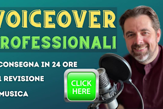 record a professional italian voice over, in 24h