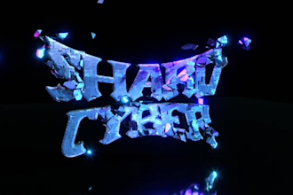 do design 3d y2k and chrome typefaces logo animation for brand