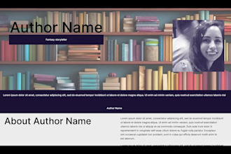 create a professional responsive book author website