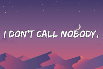 create an aesthetic youtube lyric video in 24 hours