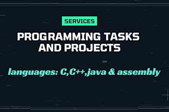 do c, cpp and java programming pf,oop and data structures tasks and projects