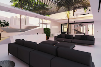 do 3d beachfront villa, coastal house, beach house design