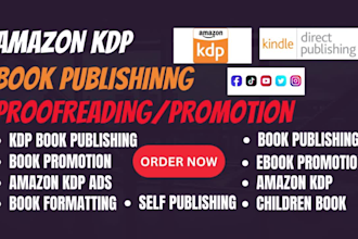 amazon kindle book publishing kdp book proofreading book promotion children book