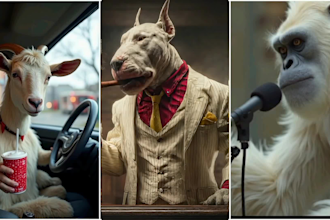 create funny pet and animal lipsync or podcast style videos