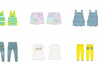 design kids wear, onesie, pajama with  techpacks