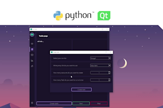 create a python desktop app with a modern gui using pyqt
