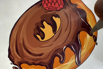 draw wonderfull food illustration