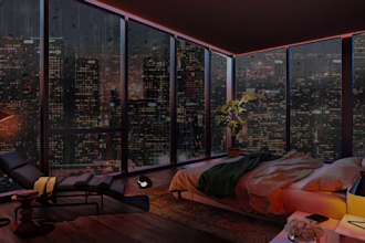 make relaxing cozy room rain with natural sound of rain